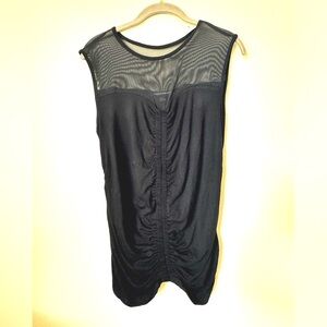 Boston Proper Mesh Ruched‎ Sleeveless Blouse